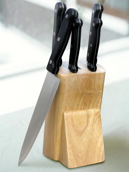 6PC Knife Block Set
